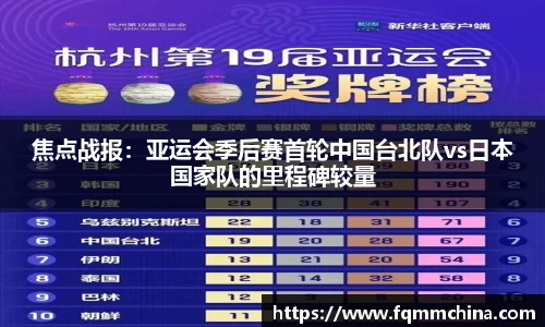 焦点战报：亚运会季后赛首轮中国台北队vs日本国家队的里程碑较量